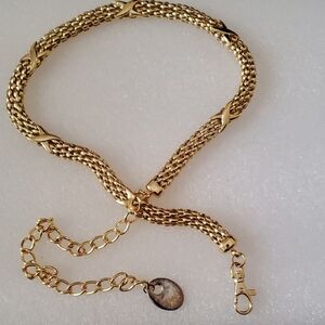 🤩Elegant Gold And Silver With X Decoration Chain Belt Total Length 38"
